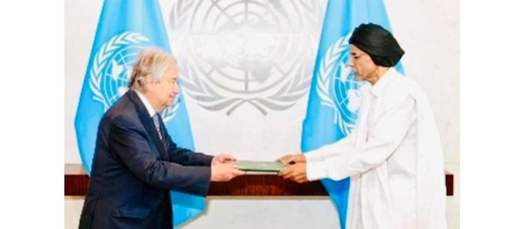السفير المندوب الدائم لموريتانيا لدى الأمم المتحدة يقدم أوراق اعتماده إلى الأمين العام للمنظمة